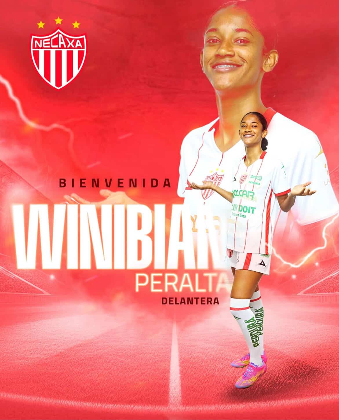Winibian Peralta: segunda futbolista dominicana en jugar en la liga mexicana.